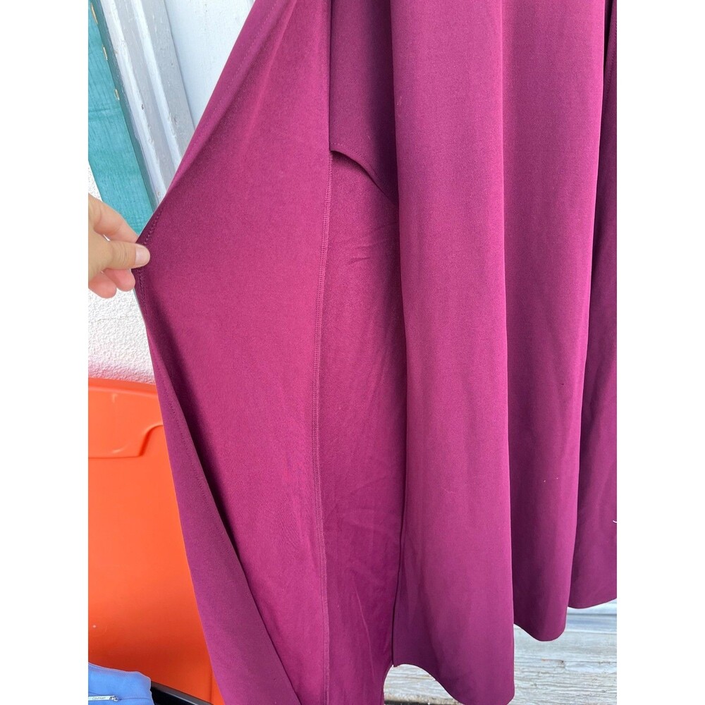 Burgundy Palazzo Jumpsuit Women’s Formal Dress Illusion Wide Leg size L NWT - Picture 13 of 15